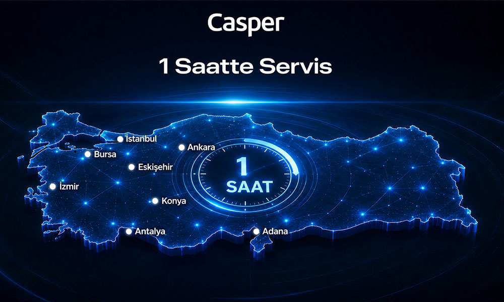 Casper 1 Saatte Servis hizmetiyle onarım süresini 35 dakikaya kadar düşürdü