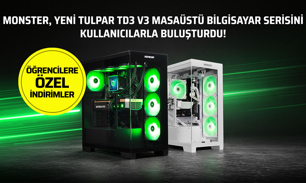 Monster Tulpar TD3 V3 masaüstü bilgisayar serisini satışa sundu