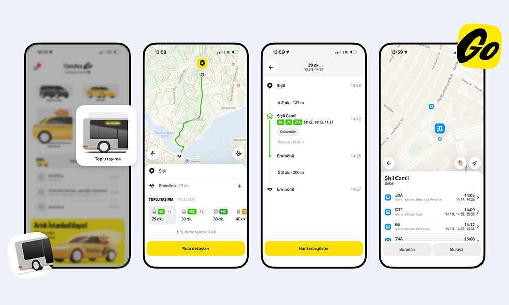 Yandex Go İstanbul’da Toplu Taşıma Planlıyor