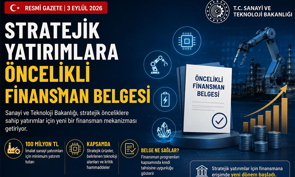 Stratejik yatırımlar için Öncelikli Finansman Belgesi dönemi başladı